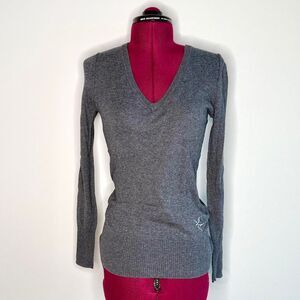 Nollie Vintage Y2K Cotton-Cashmere Blend V-neck Sweater Size S